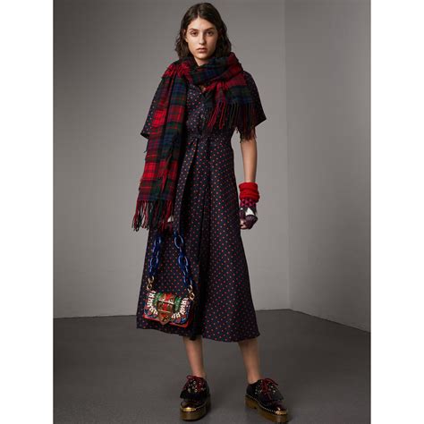 burberry tartan wool cashmere scarf bright red|Burberry scarf 2024.